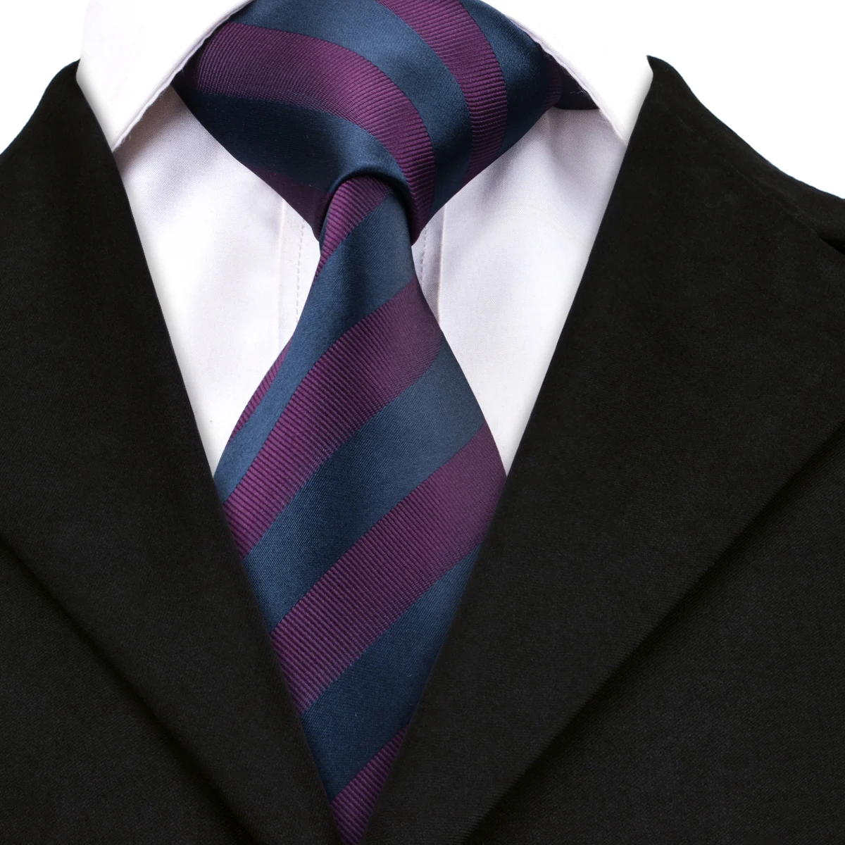DN-1405 Hi-Tie Классический Полосатый мужской галстук 100% шелк галстуки для мужчин