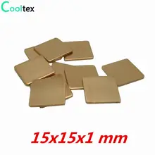20 шт./лот 15x15x1mm DIY Радиатора Медь Shim Тепловые Площадку Тепла раковины Лист Для Ноутбука GPU ПРОЦЕССОРА VGA Chip RAM cooler охлаждения