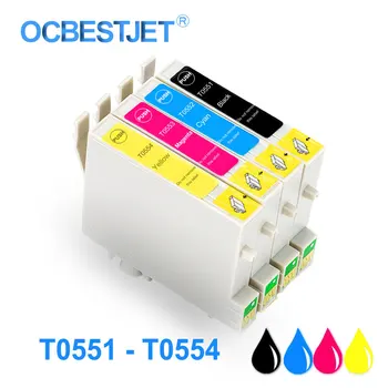 

T0551 T0552 T0553 T0554 Compatible Ink Cartridge For Epson Stylus Photo R240 R245 RX420 RX425 RX520 Printer Full With Dye Ink