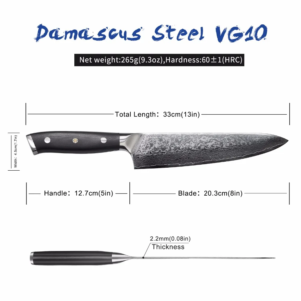 SUNNECKO Новые 3 шт. шеф-повара сантоку Набор ножей для карвинга Кухня ножи японской дамасской VG10 Сталь Core G10 шлифовальная ручка режущего инструмента
