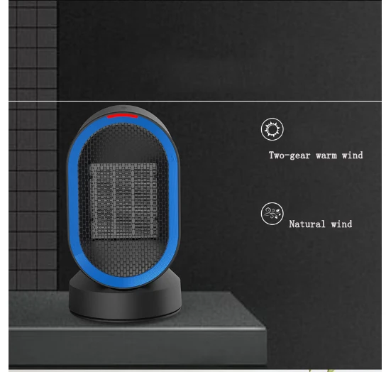 Обогревателем вентилятор для офиса теплой средства ухода за кожей стоп небольшой нагреватель для предотвращения сброса отключений электроэнергии, холодный и теплый свет, Двойной источник питания: 2 элемента питания-Второй скорости тепла