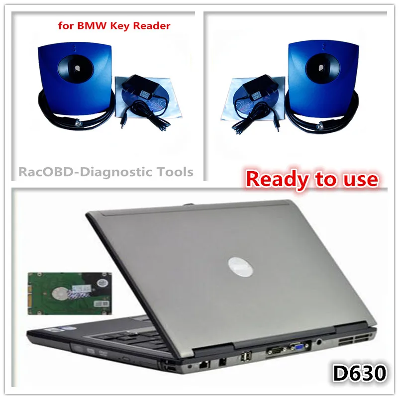 

New arrival key programming tool for bmw key reader newest machine blue for bmw cars with D630 laptop ready to use