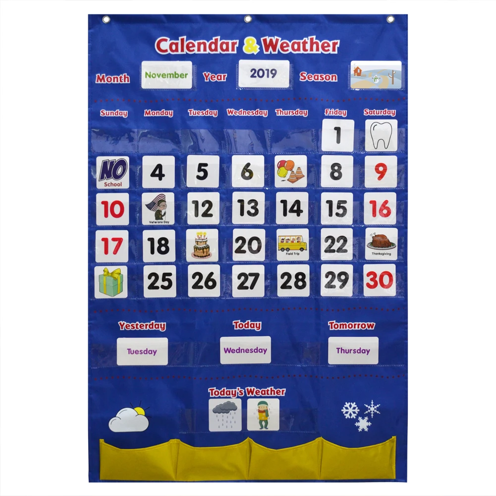 Calendario Espanol Spanish Calendar Pocket Chart Calendar And Weather 