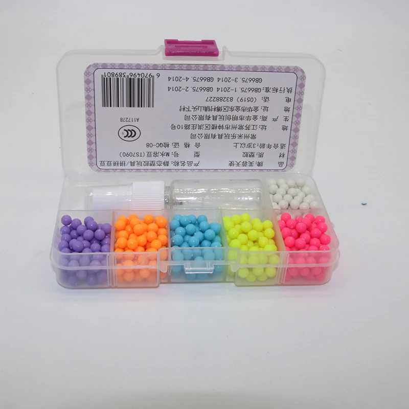 6 Colors 600pcs Aquabeads Spray Magic Beads Kit Ball Aqua beads Puzzle Game Fun DIY 3D puzzle Educational Toys For Kids (2)