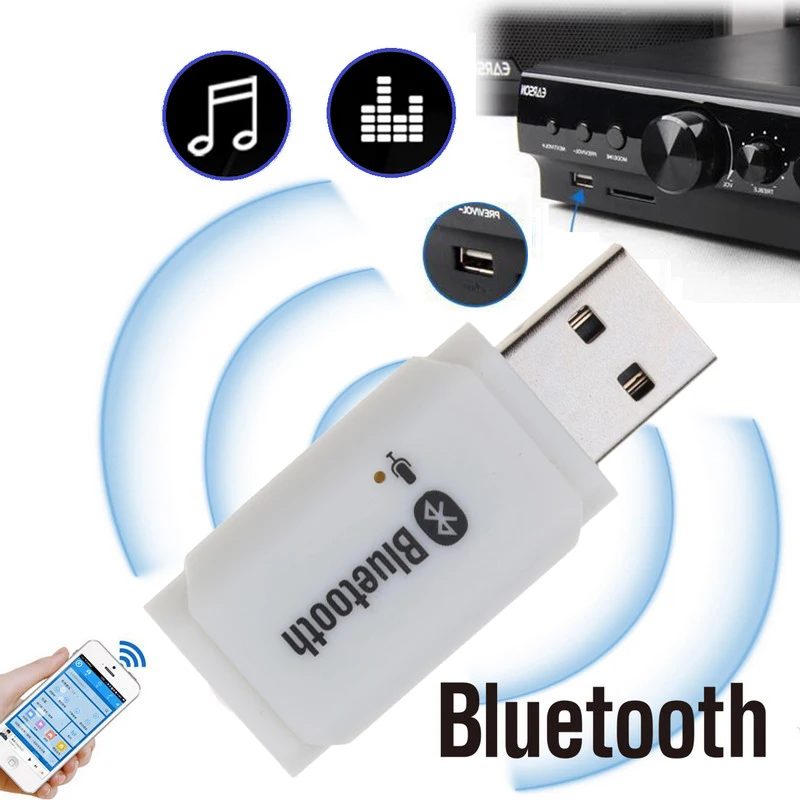

Handsfree Car kit USB Bluetooth Receiver Bluetooth 5.0 audio transmitter adapter for Car Speaker MP3 music player MIC for phone