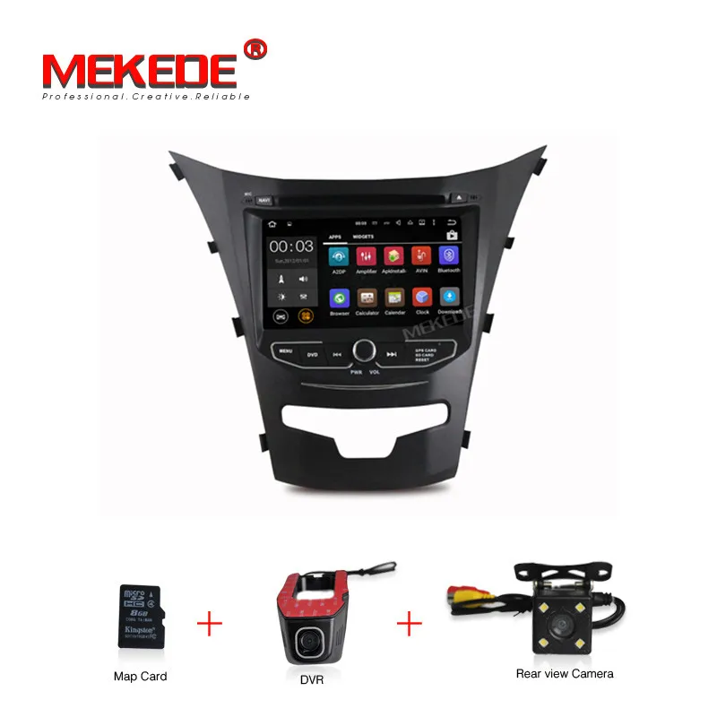 

Android 7.1 Quad-core Car DVD Player For Ssangyong new Actyon Korando 2014 support 4G/WIFI GPS Navigation Radio Bluetooth Audio