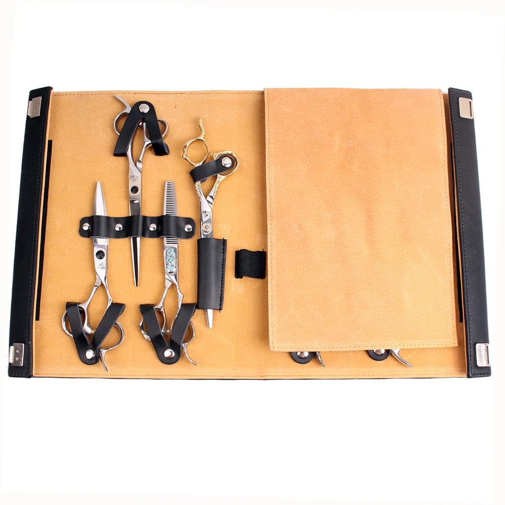 Парикмахерские ножницы для волос из искусственной кожи, складные инструменты для стилистов, сумки с защелкой, фиксирующие ножницы, гребни, чехол для доски, 1367