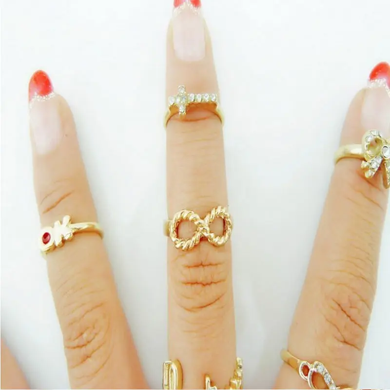 Модные ювелирные изделия Bague Anillos Mujer женские Кольца Бесконечность Золотые