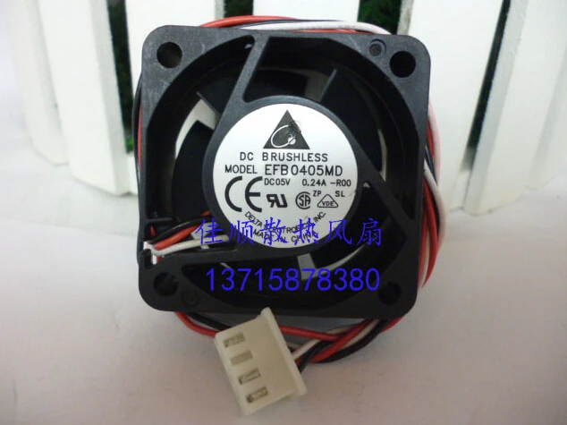 

original delta 4 cm 1U server switch fan 5V 0.24A EFB0405MD