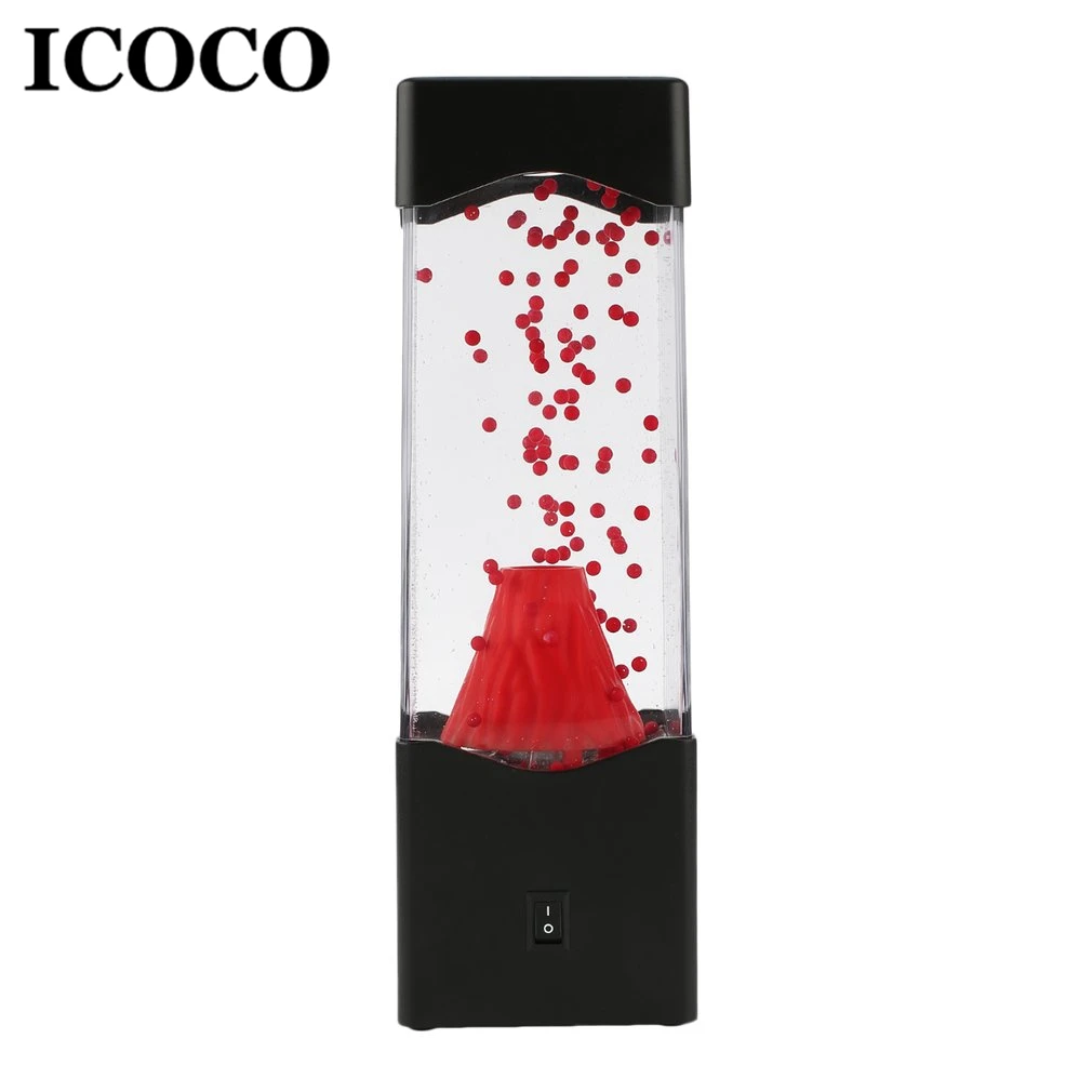 ICOCO извержение вулкана шар для воды аквариум светодиодный ночник расслабляющий прикроватный свет для домашнего декора волшебная лампа