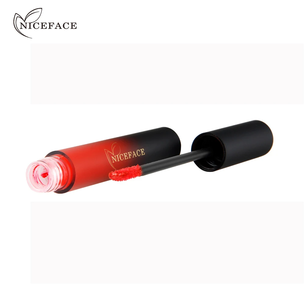 Niceface 1 шт. Помада Макияж стойкий блеск для губ Глянцевая Жидкость Помада матовая Водонепроницаемая Косметика Блеск для губ 18 цветов