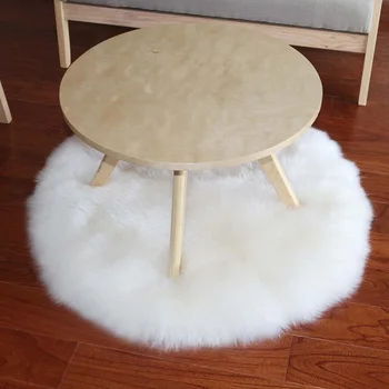 

Artificial Wool Round Carpets for Living Room Tatami Coffee Table Cushion Sofa Carpet Plush Bedside Rugs Bedroom Mattress Karpet