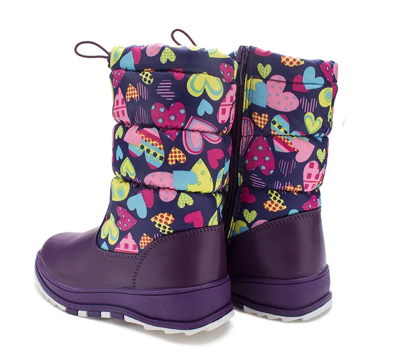 Новинка 2017 года зимняя детская Подпушка Сапоги и ботинки для девочек Обувь для мальчиков Модная одежда для девочек Утепленная одежда обуви