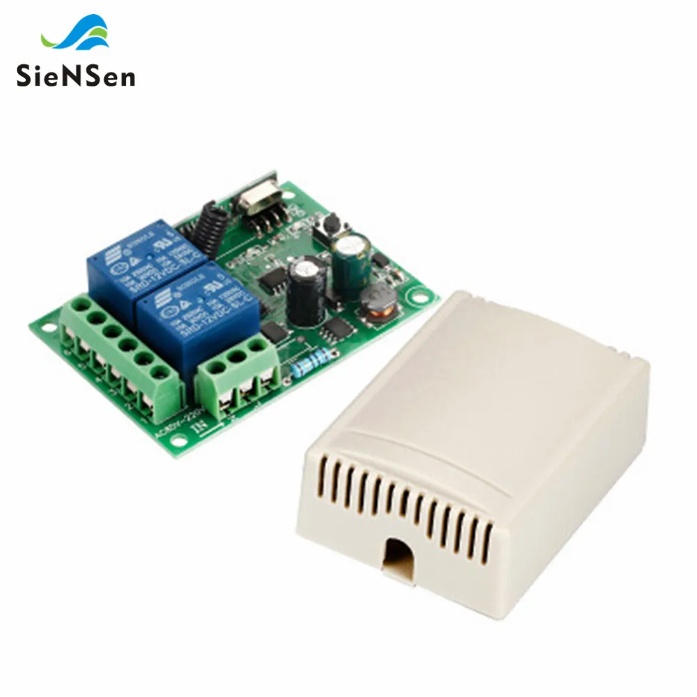

SienSen 220V Two-way Wireless Remote Switch Controller and 433Mhz Two 2-Button 1527 Learning Remote Controller KR2202-4