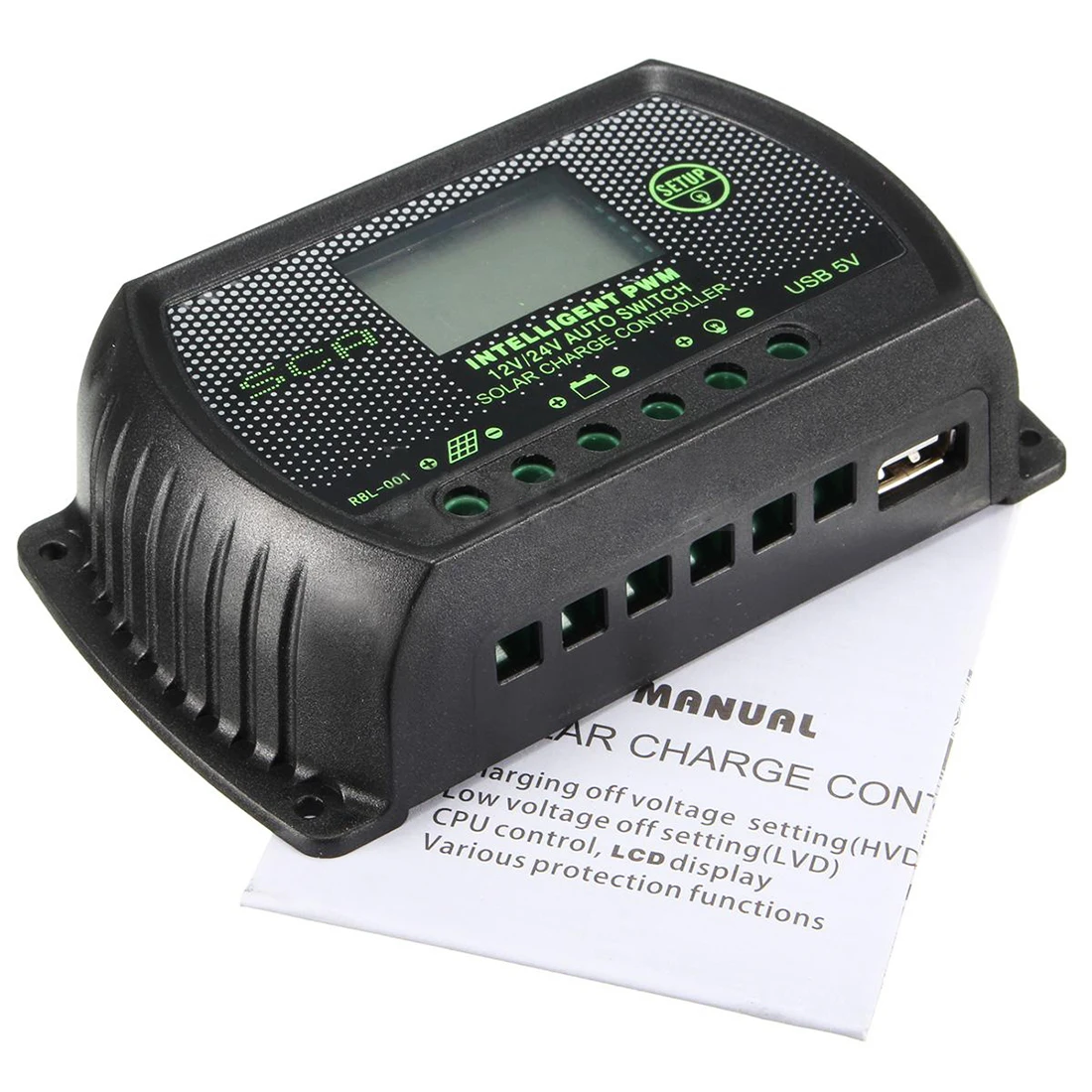 

HHTL-30A 12V / 24V PWM LCD Charge Controller Solar Panel Regulator Controller