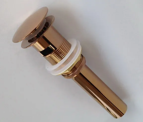 

Luxury Gold Color Brass Large Round Cap Pop UP Bathroom Sink Drain With Overflow asd040