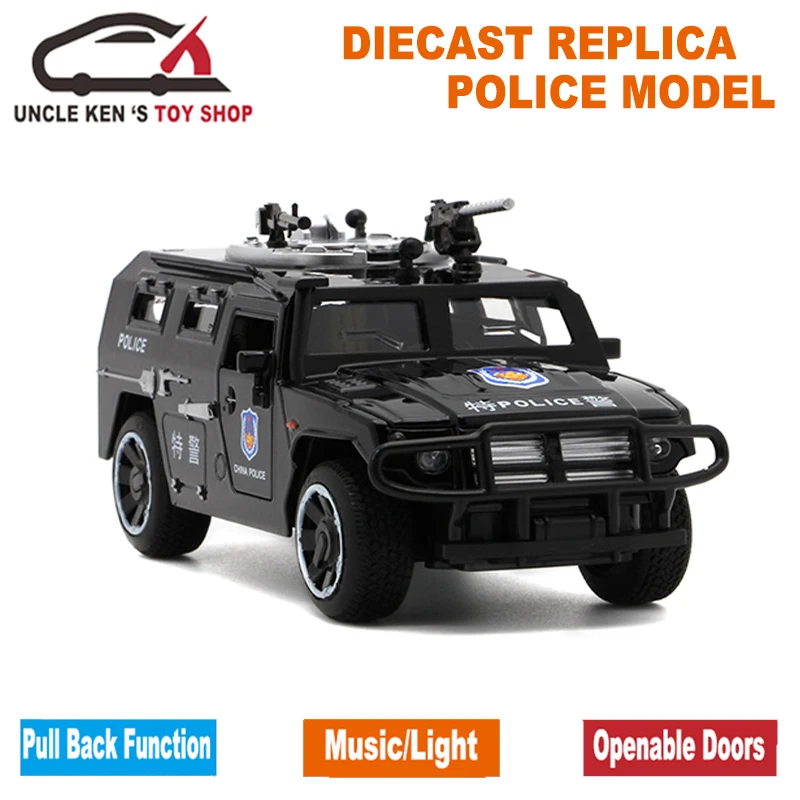  1/32 Scale Model Diecast GAZ Tiger 15Cm Metal Replica Car Boys Kids Alloy Toys With Gift Box/Sound/