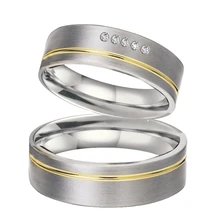 Уникальный его и ее пары кольцо Пара Набор alliance обручальное кольцо любовь кольца для мужчин и женщин атласная отделка Bague anel anillos