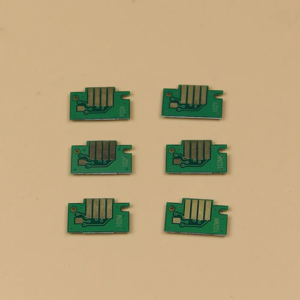 Чип 6 шт./лот для PFI 102 совместимый с чипом чернильного картриджа Canon IPF 510 610 500 600 700 710