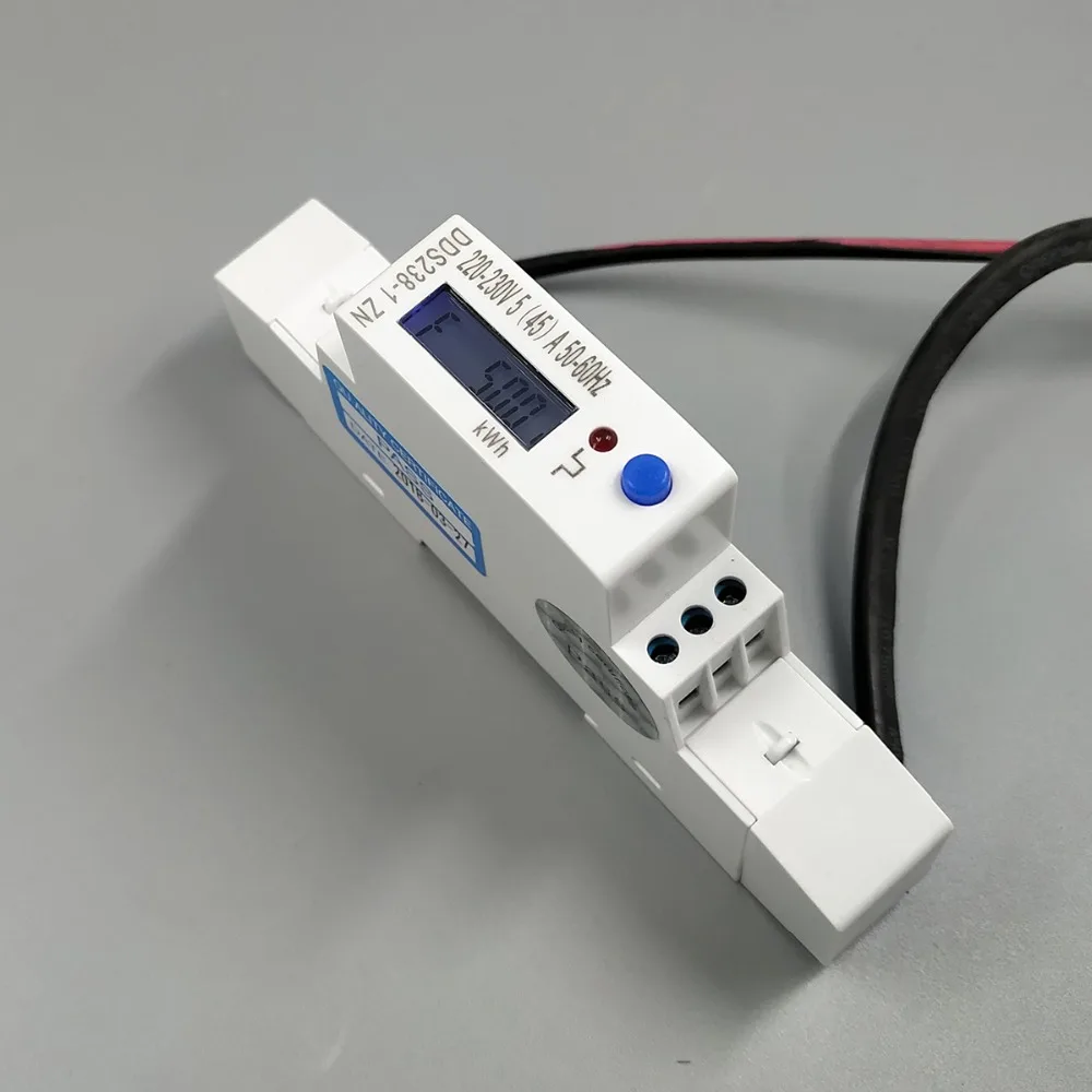 Skup 5 (45) A 45A MAX 220V 230V 50HZ 60HZ napięcie prądu jednofazowa szyna Din KWH watogodzina licznik energii z RS485 MODBUS RUT
