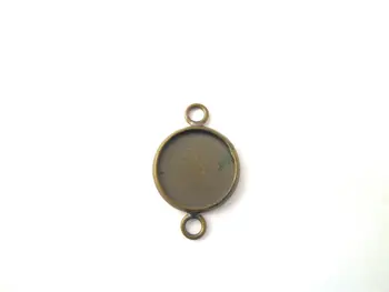 

12mm brass plated bezel connector settings, pick your amount, B185theof