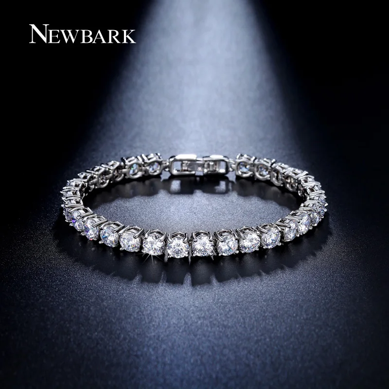 EWBARK Charm AAA Round 0 5 carat Cubic Zirconia Tennis font b Bracelet b font for