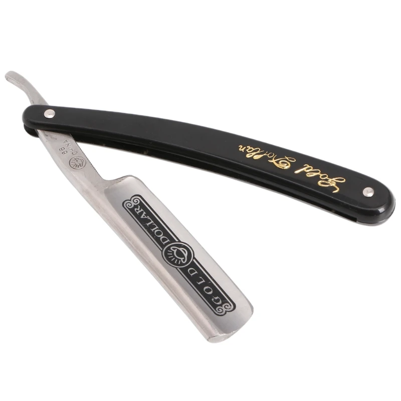 Pro Золотой доллар бритвенный нож 66 прямой край Парикмахерская бритва складной для бритья волос