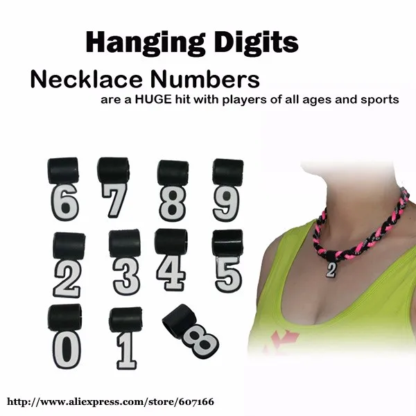 hanging digits necklace number