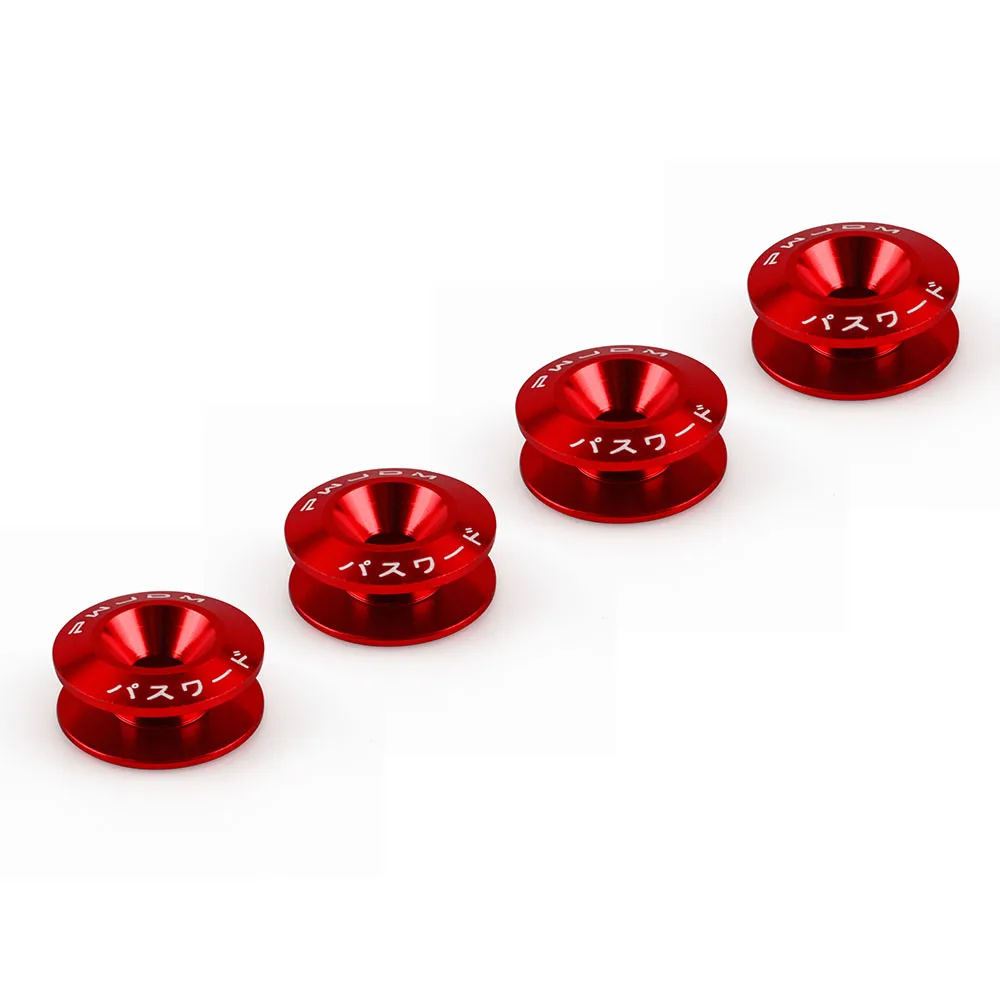JDM Racing Chrome Quick Release Fasteners Universal Fit for Car Front/Rear Bumpers Surrounds Reinforcement RS-QRF001