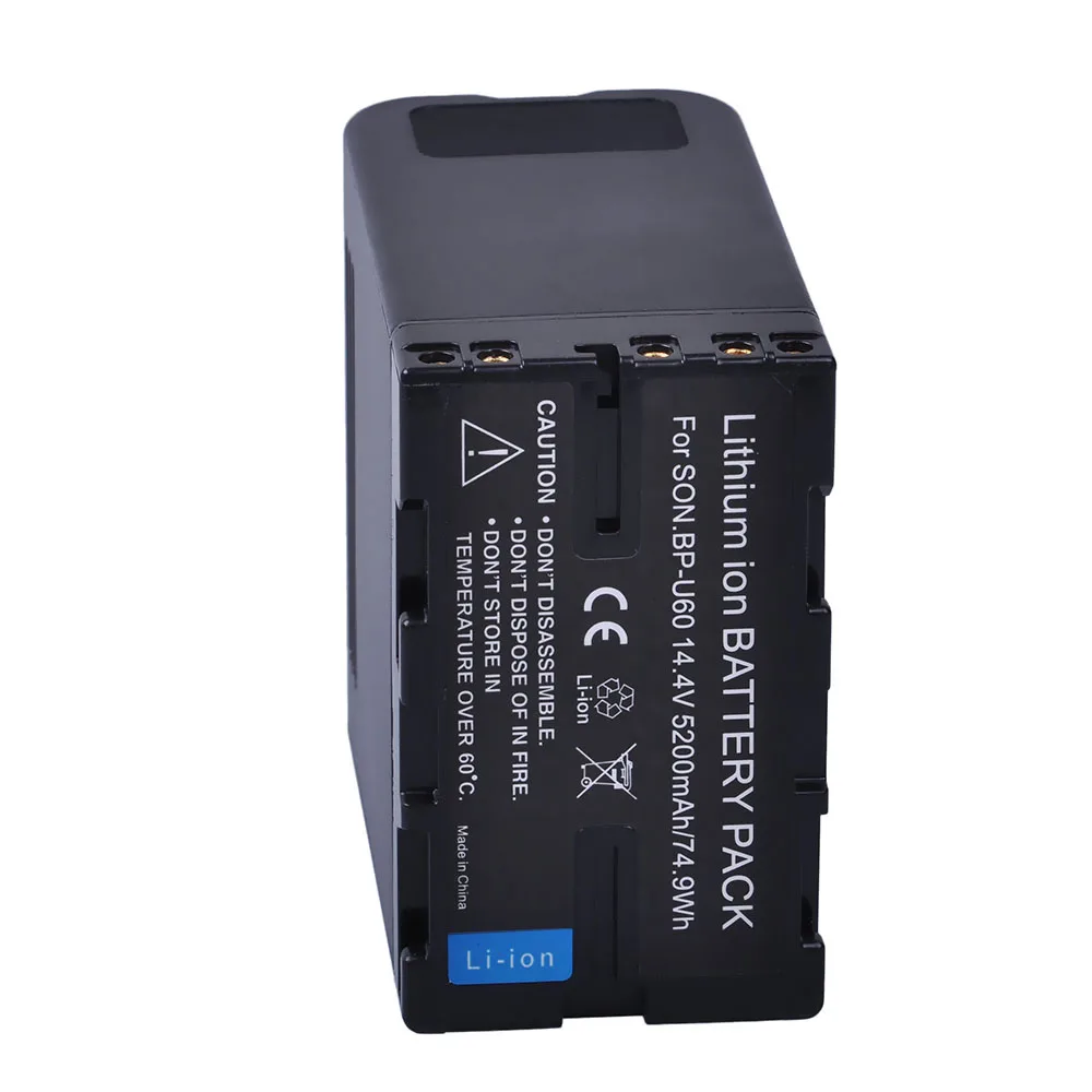 PowerTrust новинка 2 шт. 5200 мАч фонарь батарея U60 BPU60 для Sony EX1R EX3 EX260|Цифровые