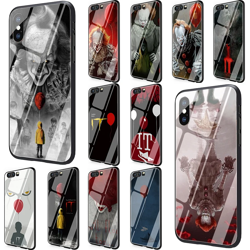 

Stephen King's It Tempered Glass Phone case for Huawei P10 P20 P30 Mate 20 Honor 9 10 Lite 7A Pro 8X Y6 Y9 P Smart