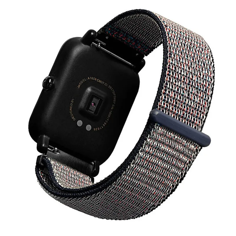 20MM Magic Sticker Canvas For Huami Amazfit Smart Watch Youth Edition Bip BIT PACE Lite band strap fitness bracelet H40 (14)