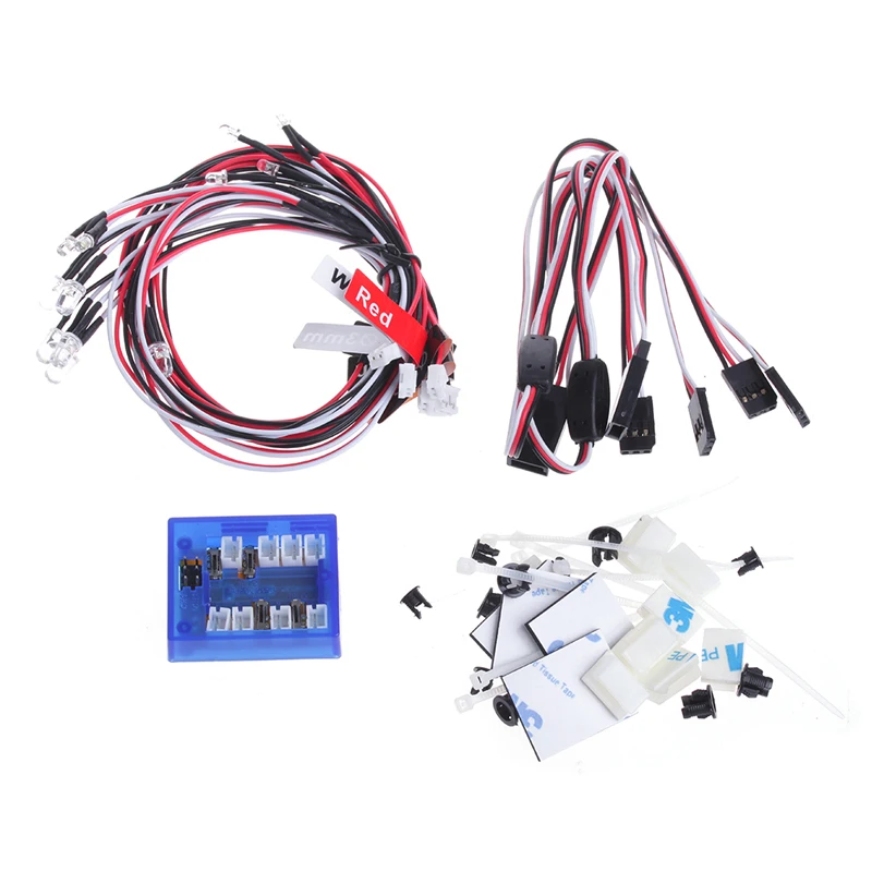 1Set 12 LED Flashing Head Light System Lighting Kit For RC 110 Scale