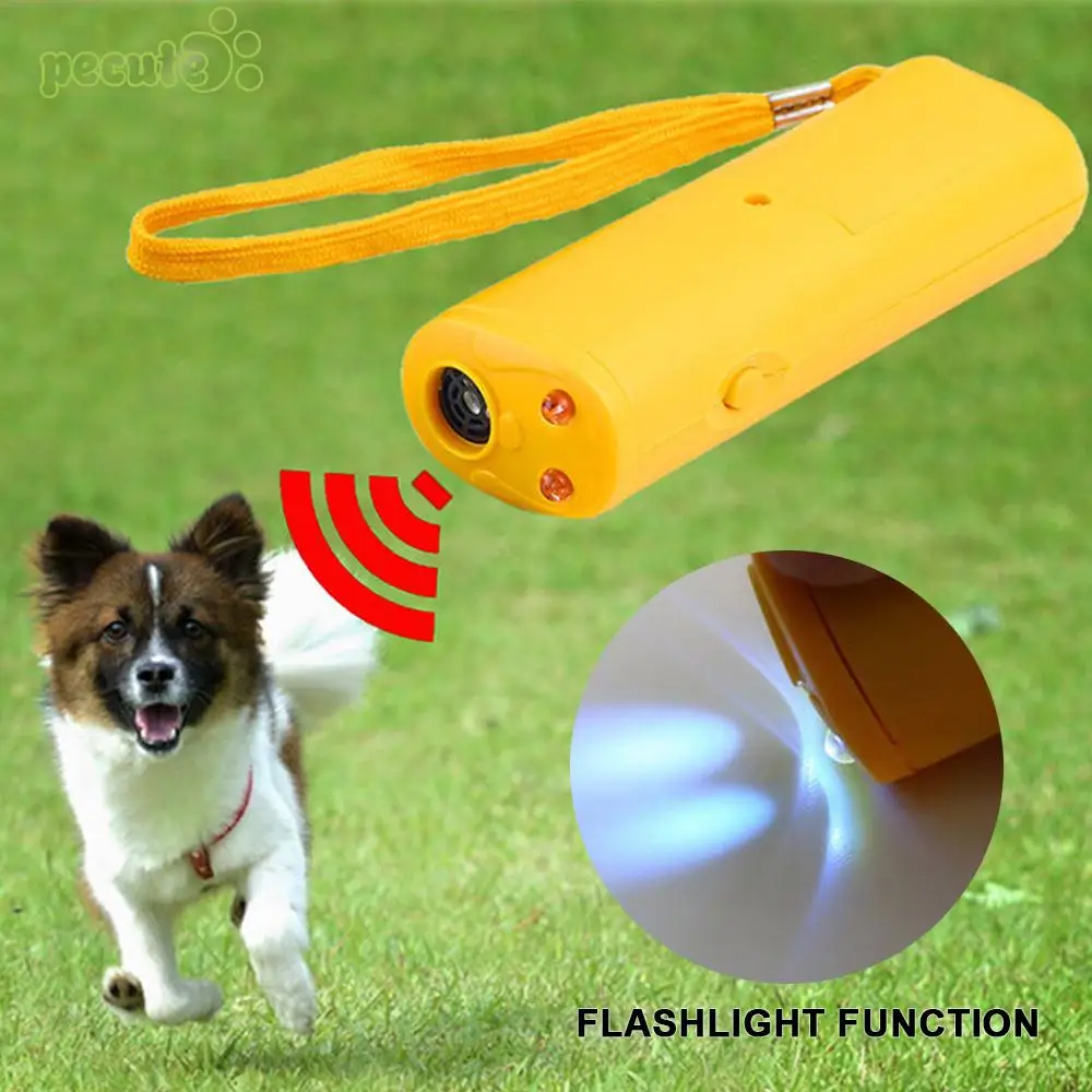 Ultrasonic Dog Repeller Pet Training Machine Useful 130*26*40mm Plastic