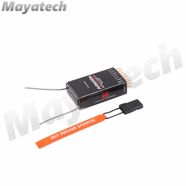 

2.4Ghz RC 6CH AR6100e DSM-2 Receiver 6 Channel acceptor Support DX6i/DSX9/DSX11/DSX12 DX6/DX6i/DX7/DX8