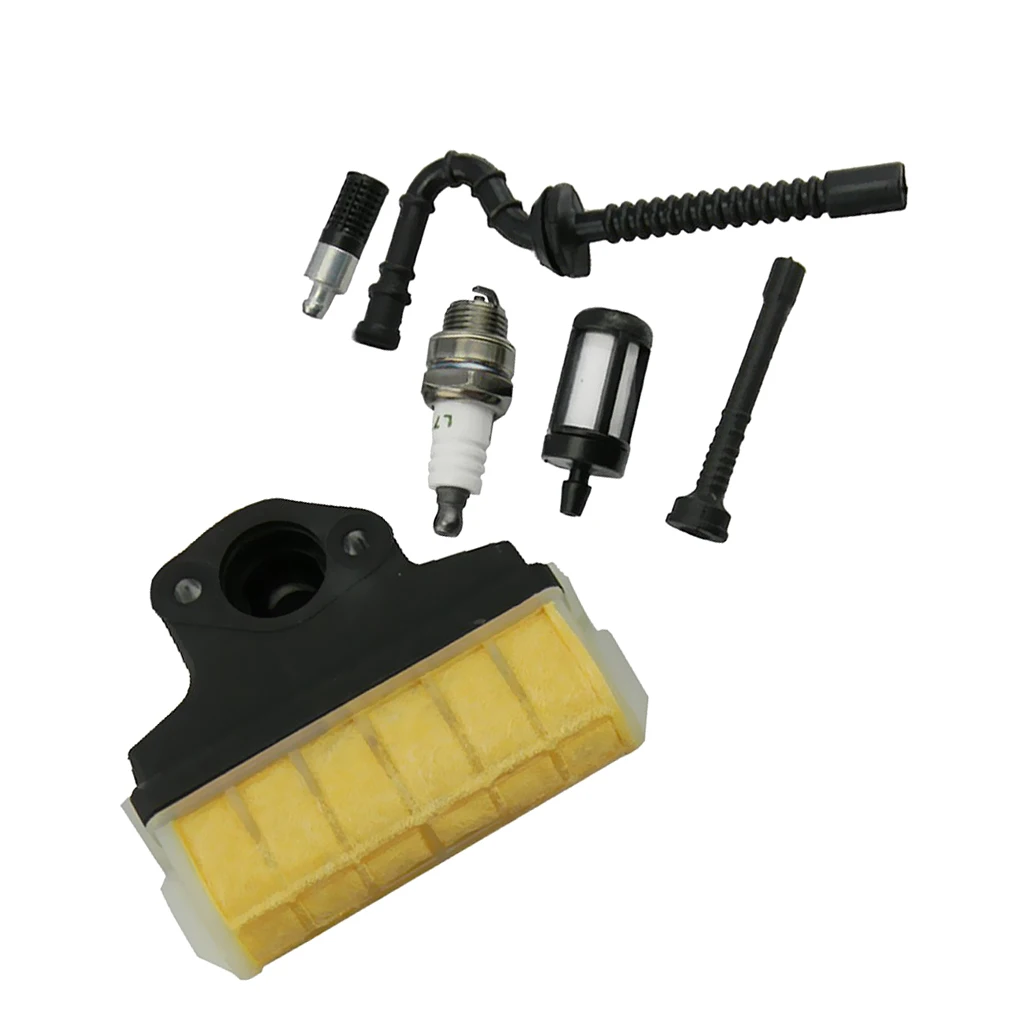 Air Filter + Spark Plug + Fuel / Oil Line Filter for STIHL 021 023 025
