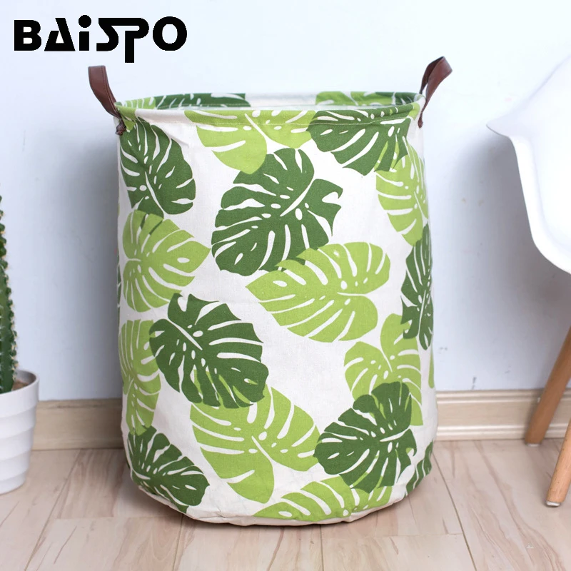 

BAISPO Large Laundry Basket Linen With Handle Toys Basket Dirty Clothes Sundries Boxs Hotel Laundry Waterproof Folding Basket