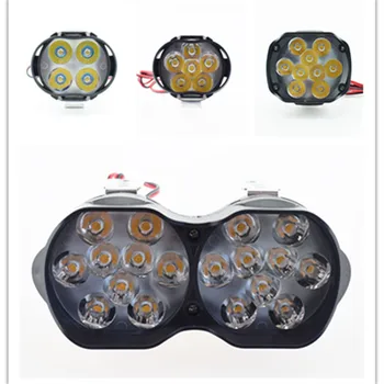 

Motorcycle 12V 6500K White 4/6/9/18 LED Headlight Car Headlamp Scooter Moto Fog Spotlight Waterproof Motorbike Spot Lights DRL