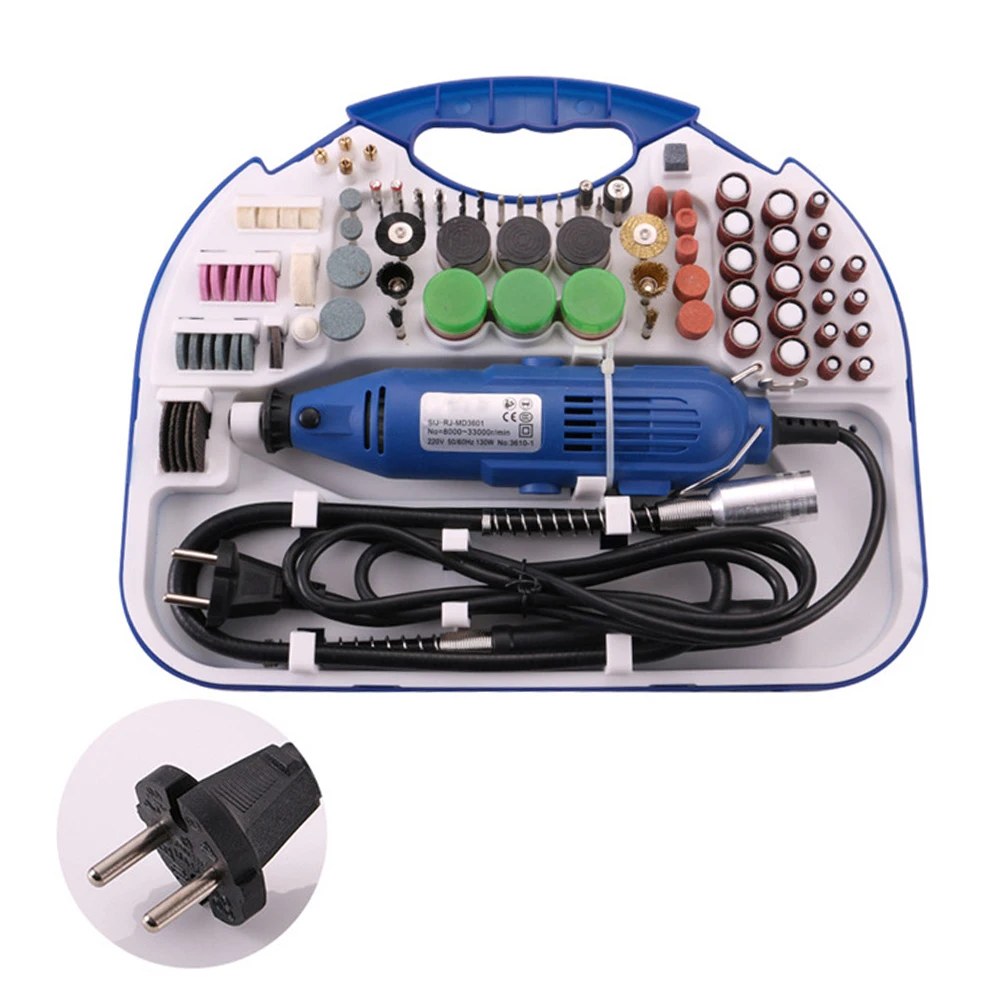 

Professional Portable Power Trimming Mini DIY Lightweight Cutting Polishing Work Rotary Tool Electric Drill Set Jade Carving