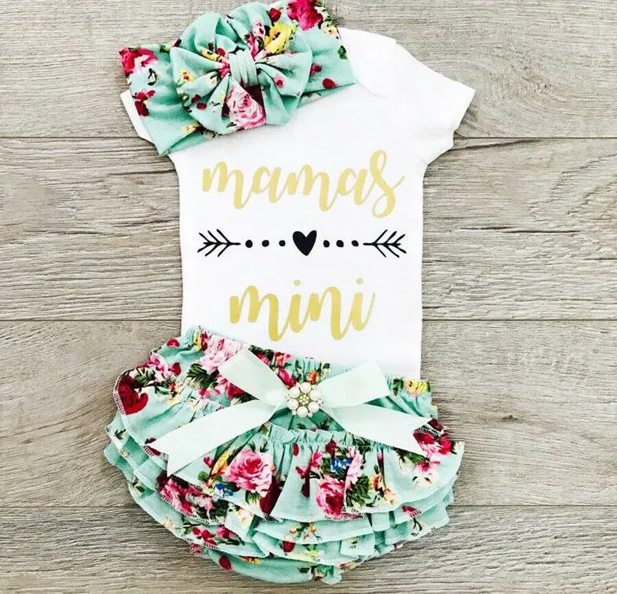 Комплект из 3 предметов одежда с надисью Mamas Mini боди короткими рукавами и
