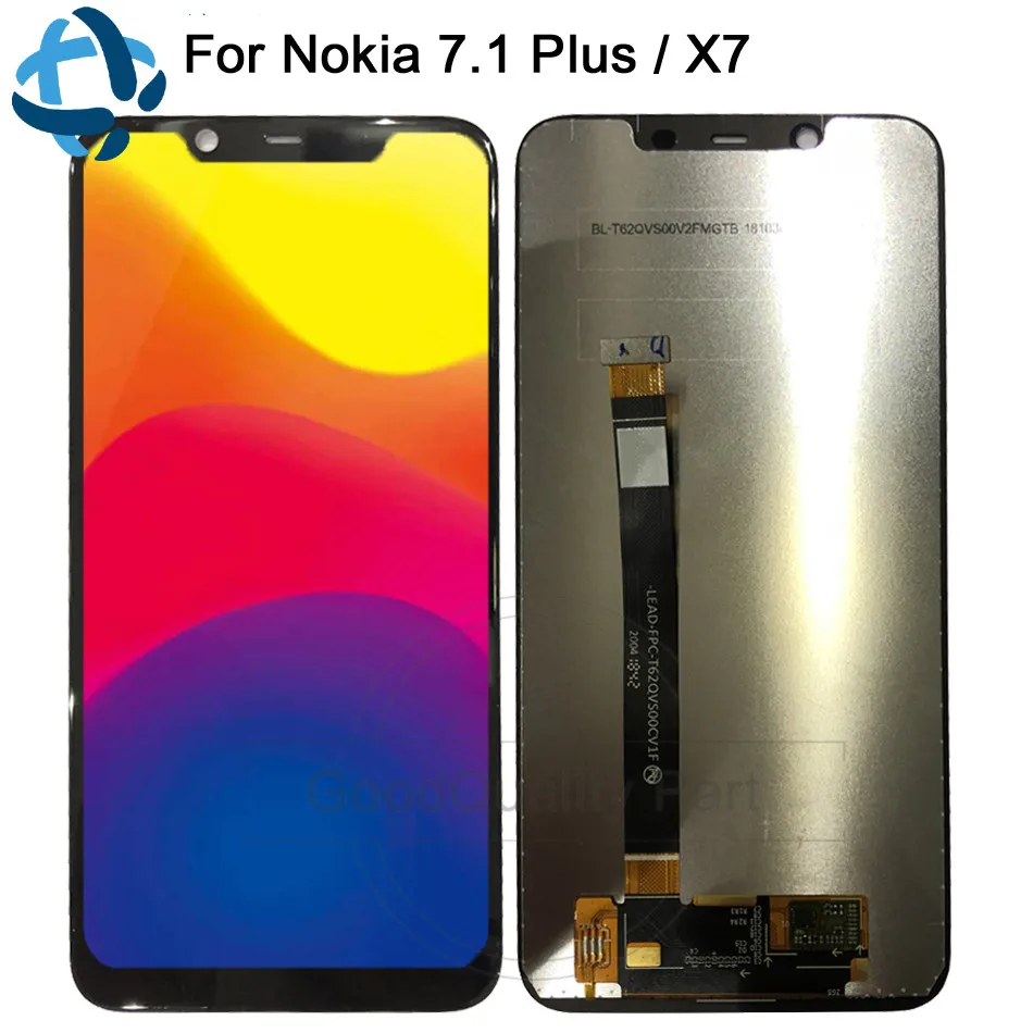 

6.18"New For Nokia X7 LCD Display Touch Screen Digitizer Assembly Replacement Parts For Nokia 7.1 Plus LCD Screen 100% Tested