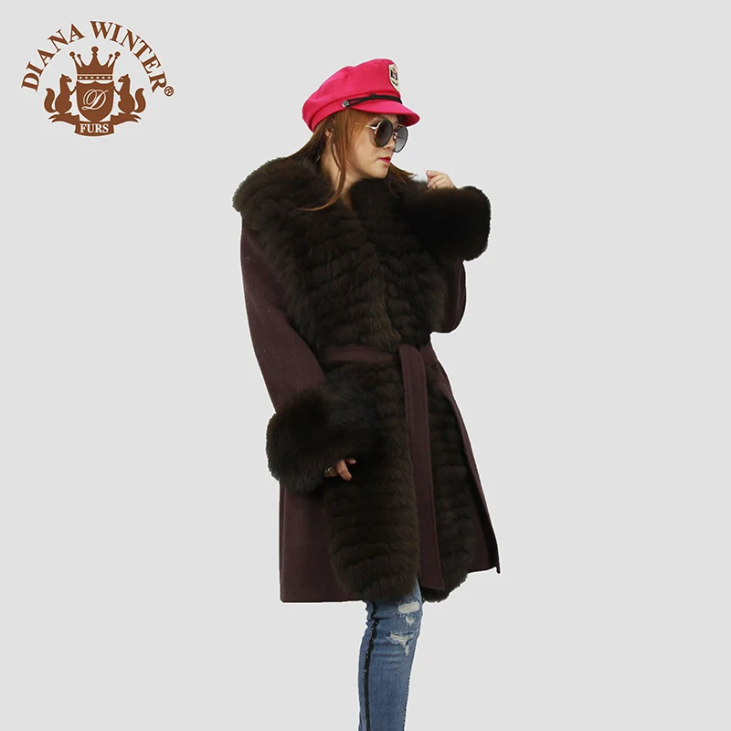 Модное Трендовое пальто из лисьего меха, Женская куртка, Женская куртка, зимняя теплая куртка для коротких поездок, Женское шерстяное пальто