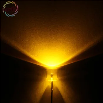

100X 5MM Flat Top Yellow led High Quality 5mm Ultra Bright LEDs light Wide Angle Emitting Diodes Electronic Components Wholesale
