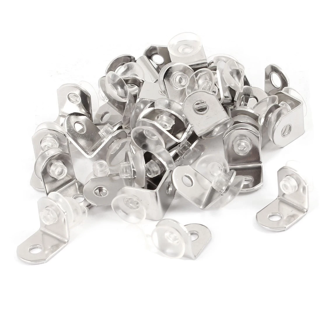 Suction Cup Base Right Angle Shelf Bracket Glass Shelf Support 40 Pcs