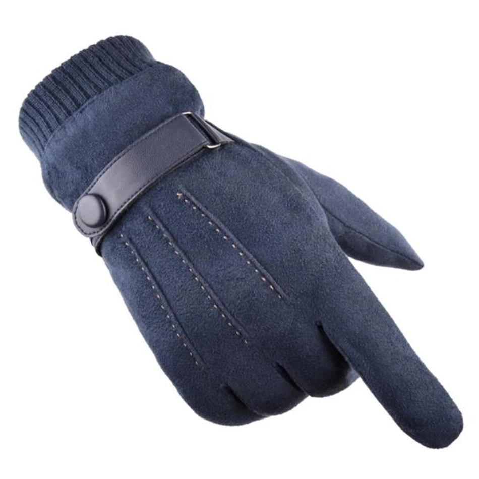 BUTTERMERE мужские перчатки из натуральной замши с сенсорным экраном зимние теплые бархатные толстые мужские перчатки для езды на мотоцикле желтые перчатки