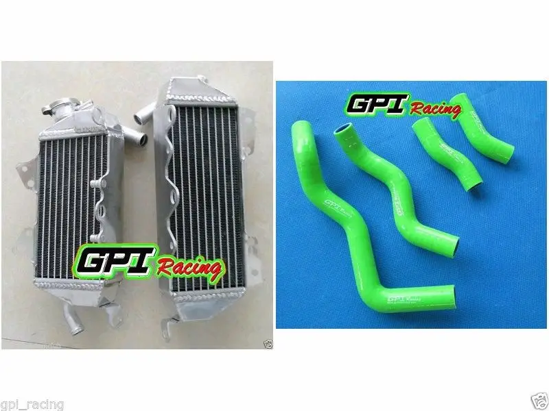 R &amp L алюминиевый радиатор + шланг для Kawasaki KLX 250 KLX250 1993-1996 1994 1995 зеленый |