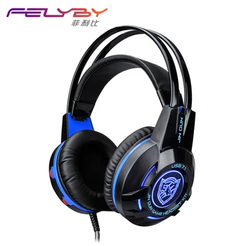 

High-quality computer with microphone Game headphone YG-1T 7.1 USB surround sound Game headset Stereo vibration Glowing headset