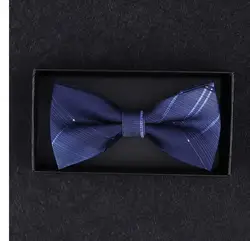Модный синий полосатый галстук-бабочка для мужчин шелковый галстук-бабочка Досуг свадебный смокинг бренд галстук как мужчин s подарок