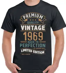 Винтажный год 1969 Ограниченная серия 50-й день рождения Мужская забавная футболка 50 лет 2019 новейшие буквы принт мультфильм сумасшедшие