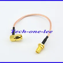 SMA штекер под прямым углом к SMA Джек Женский контактный Connector15cm RG316 помощью соединительного кабеля